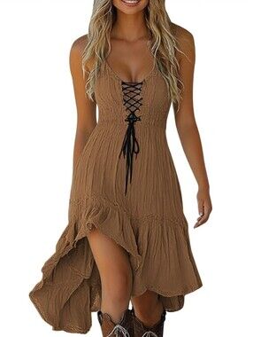 Western High Low Dress - NWOT